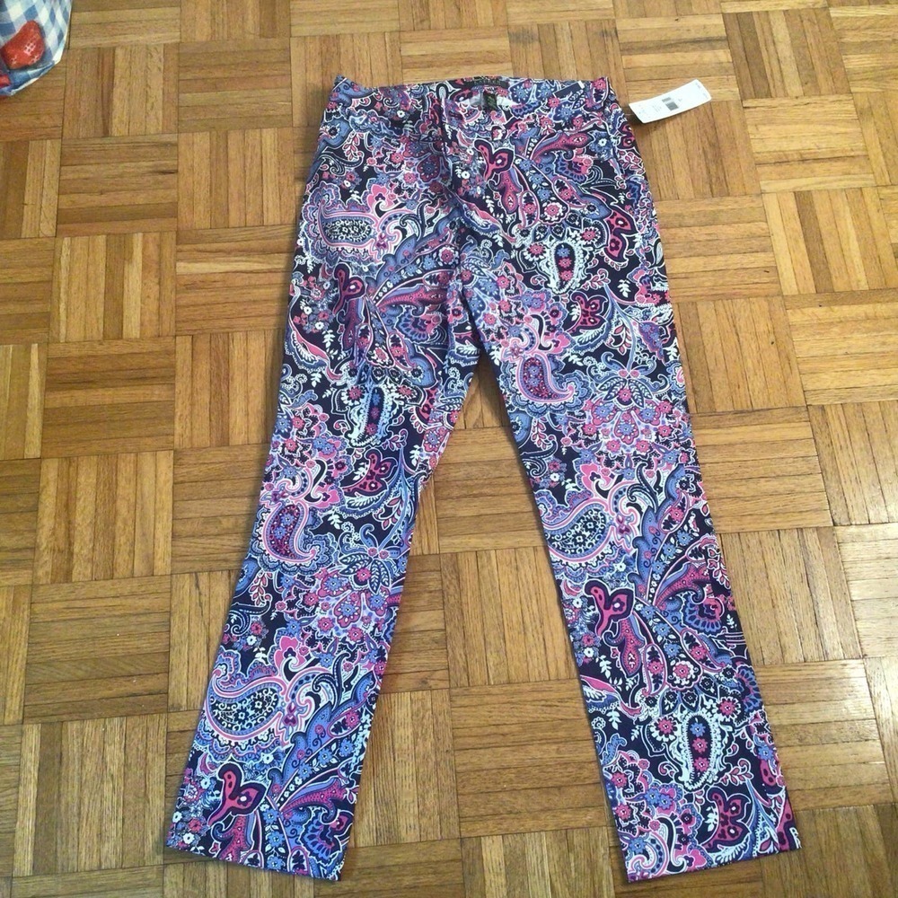 NWT Ralph Lauren paisley pants sz 8